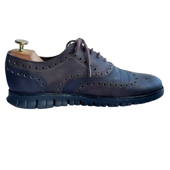 Cole Haan Zerogrand Wingtip Oxford Brown Two Tone Leather Shoes C23236 Men\'s 10
